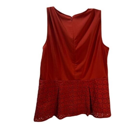 Ann Taylor Women's Eyelet Peplum Top Small - Picture 2 of 4